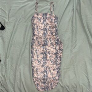 Forever 21 Pink and Gray Bodycon Cocktail Dress
